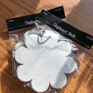 Set of 2 Chipboard Flower Books